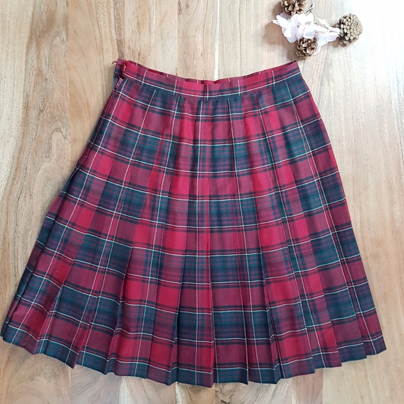 🌏 Braemar Petites • Jeremy Scott • Vintage Pleated Plaid Kilt • Sz 10 - Picture 5 of 9